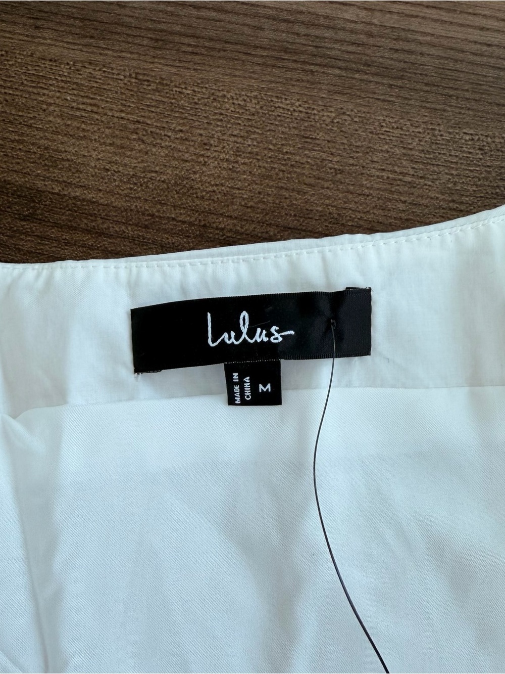 NWT Lulus Evynne White Poplin Cap Sleeve Button-Front Top - Picture 5 of 6
